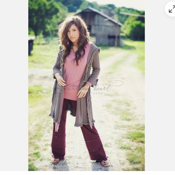 MATILDA JANE Gypsy Blue 2009 Cocoa Brown Hooded Ruffled Willow Women's Small HTF - Picture 3 of 7